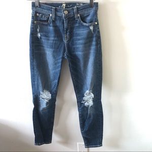 7FAM Ankle skinny jeans, size 24